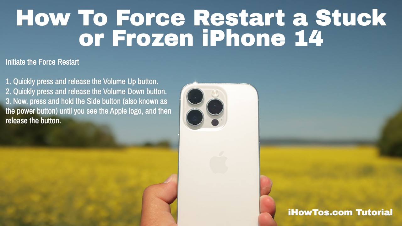 How To Force Restart a Stuck or Frozen iPhone 14 – iHowTos.com Tutorial